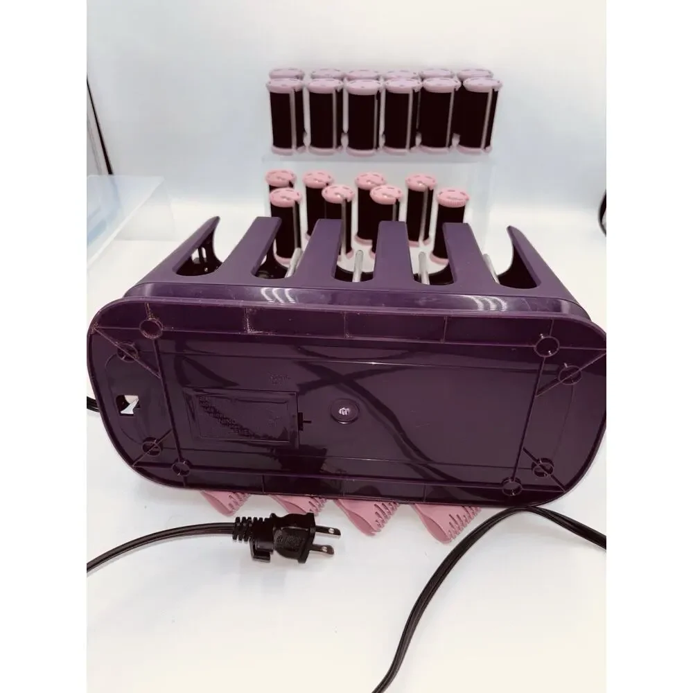 Remington H9100 Full Size Vertical Ceramic Hair Setter 20 Rollers & Clips TESTED